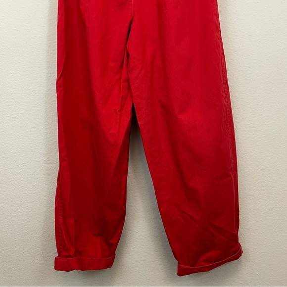 BDG Red Keaton Pleated Chino Cuffed Hem Pants Size Small - Picture 11 of 12